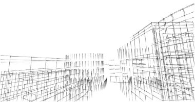 soyut mimari duvar kağıdı tasarımı, dijital konsept arkaplan