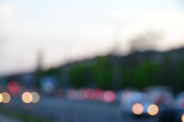 Bulanık şehir. Renkli soyut arkaplan