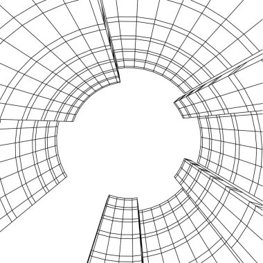 soyut mimari duvar kağıdı tasarımı, dijital konsept arkaplan