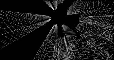 soyut mimari duvar kağıdı tasarımı, dijital konsept arkaplan