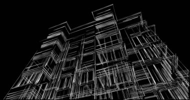 soyut mimari duvar kağıdı tasarımı, dijital konsept arkaplan