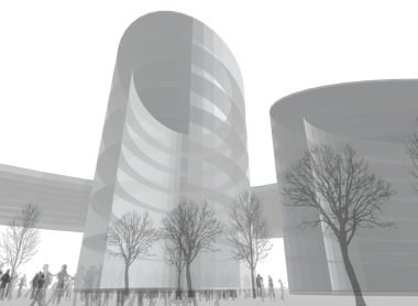 soyut mimari duvar kağıdı tasarımı, dijital konsept arkaplan