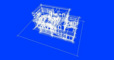 soyut mimari duvar kağıdı tasarımı, dijital konsept arkaplan