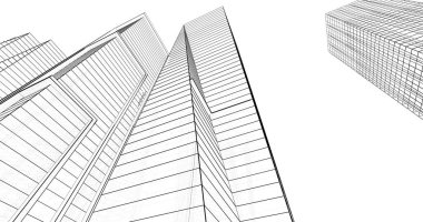 soyut mimari duvar kağıdı tasarımı, dijital konsept arkaplan