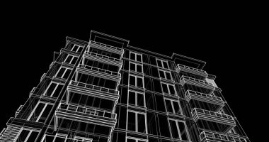 soyut mimari duvar kağıdı tasarımı, dijital konsept arkaplan