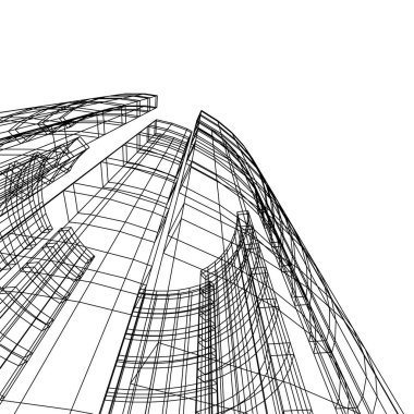 soyut mimari duvar kağıdı tasarımı, dijital konsept arkaplan