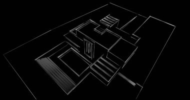 soyut mimari duvar kağıdı tasarımı, dijital konsept arkaplan