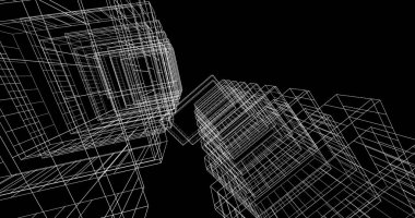 soyut mimari duvar kağıdı tasarımı, dijital konsept arkaplan