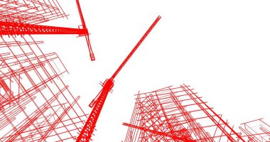 soyut mimari duvar kağıdı tasarımı, dijital konsept arkaplan