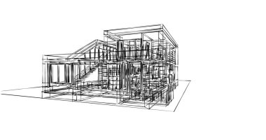 soyut mimari duvar kağıdı tasarımı, dijital konsept arkaplan