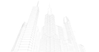 soyut mimari duvar kağıdı tasarımı, dijital konsept arkaplan