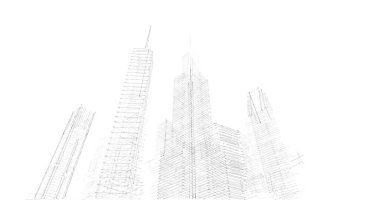 soyut mimari duvar kağıdı tasarımı, dijital konsept arkaplan