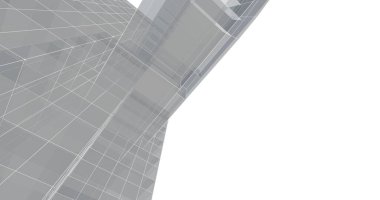 Mimari sanat konseptinde soyut çizgiler, minimum geometrik şekiller. 