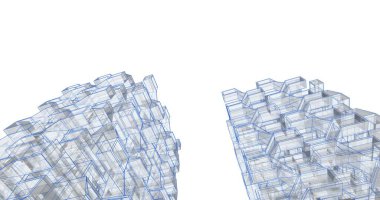 soyut mimari duvar kağıdı tasarımı, dijital konsept arkaplan