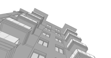 soyut mimari duvar kağıdı tasarımı, dijital konsept arkaplan