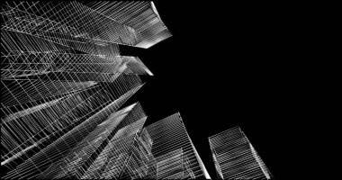 soyut mimari duvar kağıdı tasarımı, dijital konsept arkaplan