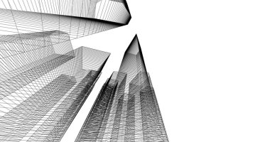 soyut mimari duvar kağıdı tasarımı, dijital konsept arkaplan