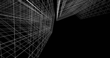 soyut mimari duvar kağıdı tasarımı, dijital konsept arkaplan