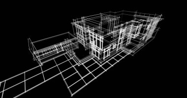 soyut mimari duvar kağıdı tasarımı, dijital konsept arkaplan