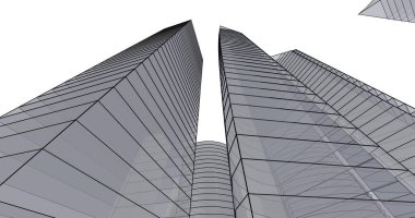 soyut mimari duvar kağıdı tasarımı, dijital konsept arkaplan