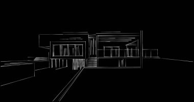 soyut mimari duvar kağıdı tasarımı, dijital konsept arkaplan