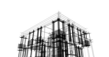 soyut mimari duvar kağıdı tasarımı, dijital konsept arkaplan