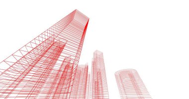 soyut mimari duvar kağıdı tasarımı, dijital konsept arkaplan