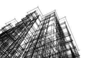 soyut mimari duvar kağıdı tasarımı, dijital konsept arkaplan