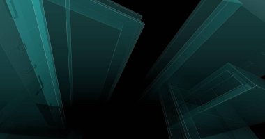 minimal çizim sanatı, geometrik mimari binalar tasarımı