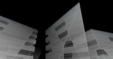 soyut mimari duvar kağıdı tasarımı, dijital konsept arkaplan