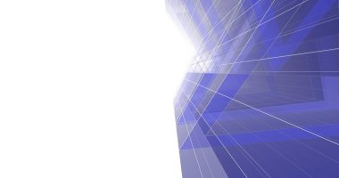 Mimari sanat konseptinde soyut çizgiler, minimum geometrik şekiller. 