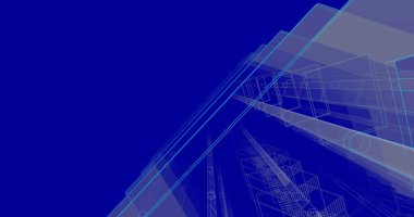 soyut mimari duvar kağıdı tasarımı, dijital konsept arkaplan