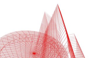 soyut mimari duvar kağıdı tasarımı, dijital konsept arkaplan