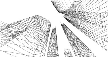 soyut mimari duvar kağıdı tasarımı, dijital konsept arkaplan