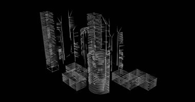 soyut mimari duvar kağıdı tasarımı, dijital konsept arkaplan