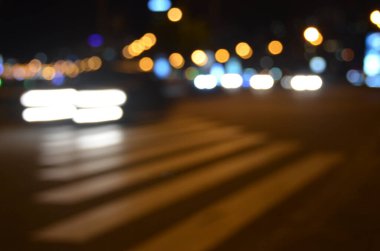 Bulanık soyut ışıklar gece şehrin arka planı