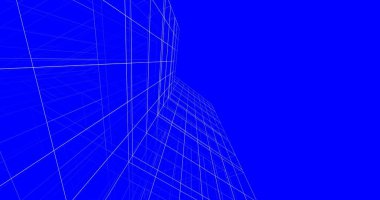 Mimari sanat konseptinde soyut çizgiler, minimum geometrik şekiller. 