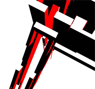 Mimari sanat konseptinde soyut çizgiler, minimum geometrik şekiller. 