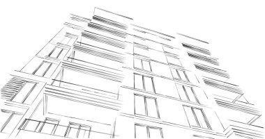 soyut mimari duvar kağıdı tasarımı, dijital konsept arkaplan