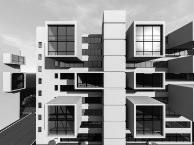 soyut mimari duvar kağıdı tasarımı, dijital konsept arkaplan