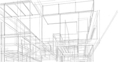 soyut mimari duvar kağıdı tasarımı, dijital konsept arkaplan