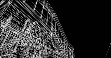 soyut mimari duvar kağıdı tasarımı, dijital konsept arkaplan
