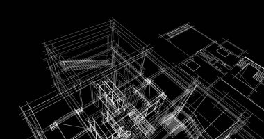 soyut mimari duvar kağıdı tasarımı, dijital konsept arkaplan