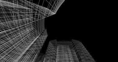 soyut mimari duvar kağıdı tasarımı, dijital konsept arkaplan