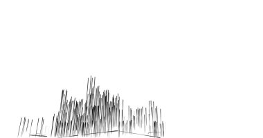 Arkaplanda mimari bina 3d illüstrasyon