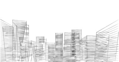 soyut mimari duvar kağıdı tasarımı, dijital konsept arkaplan