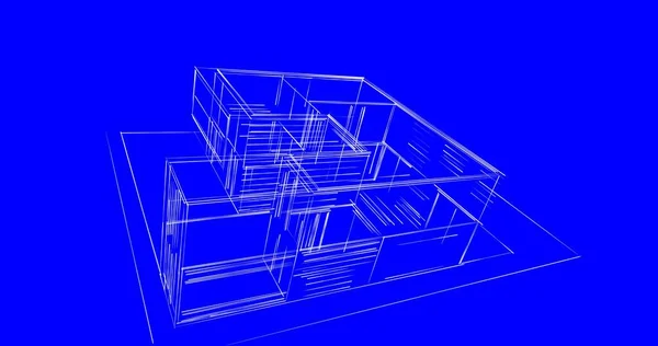 Arquitectura Edificio Ilustración Sobre Fondo —  Fotos de Stock