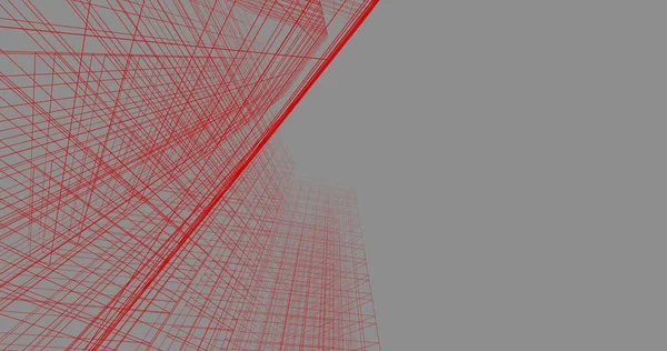 Elvont Építészeti Tapéta Tervezés Digitális Koncepció Háttér — Stock Fotó