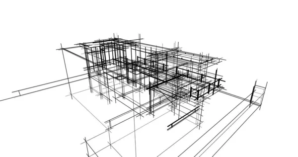 Minimální Geometrický Architektonický Návrh Budov — Stock fotografie