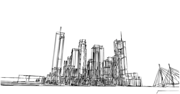 Formas Geométricas Mínimas Líneas Arquitectónicas —  Fotos de Stock